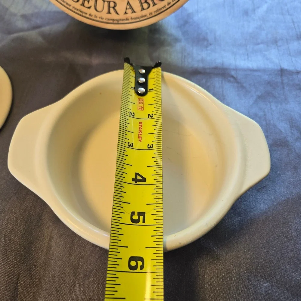 Petite Maison Wildly Delicious Cream Ceramic Brie Baker with Lid Provincial Home